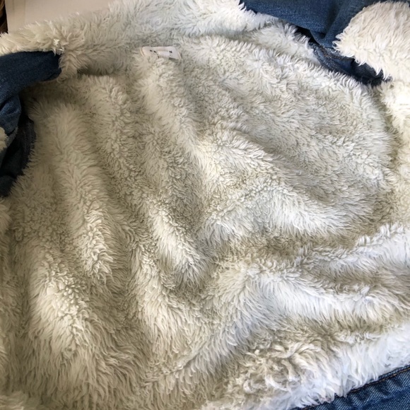 PACSUN DENIM WOMENS LINED FAUX FUR SHERPA JEAN JACKET SMALL WOMENS JEANS - Picture 15 of 16